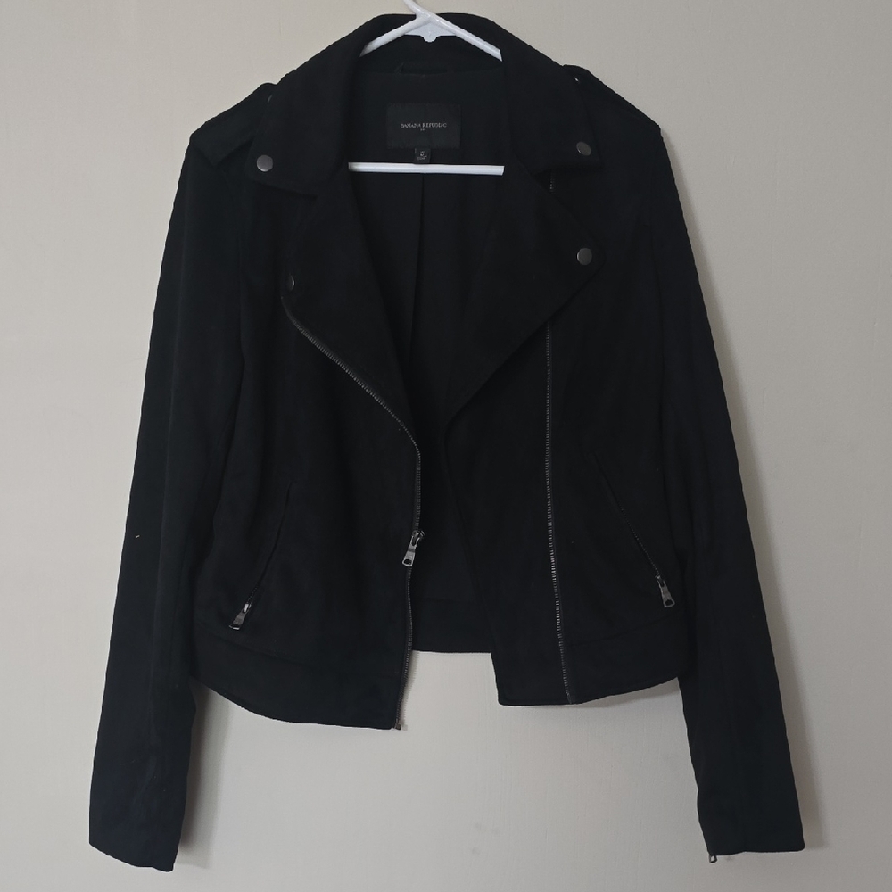 Blank NYC Black Suede Asymmetrical Moto Jacket
